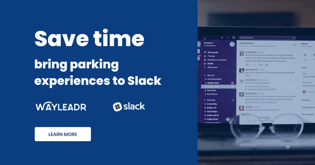 Discover how Wayleadr and Slack can streamline your parking lot management by seamlessly integrating parking experiences into Slack. Save time and enhance efficiency with our intuitive system. Click "Learn More" to find out how visitor parking can become hassle-free!