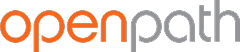 The Openpath logo with "open" in orange letters and "path" in gray letters on a transparent background.