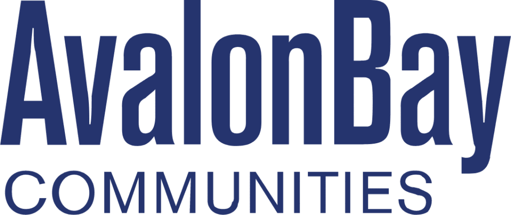 AvalonBay Communities logo with "AvalonBay" in large blue letters above "COMMUNITIES" in smaller blue capital letters.