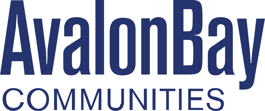 AvalonBay Communities logo with "AvalonBay" in large blue letters above "COMMUNITIES" in smaller blue capital letters.