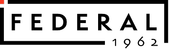 The word "FEDERAL" in bold black letters is displayed above the number "1962" on a white background with black and red border accents.