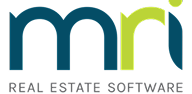 Logo for MRI Real Estate Software with “mri” in lowercase letters, where the "r" is green; "REAL ESTATE SOFTWARE" is written below in gray uppercase letters.