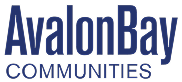 AvalonBay Communities logo with "AvalonBay" in large blue letters above "COMMUNITIES" in smaller gray letters on a light background.
